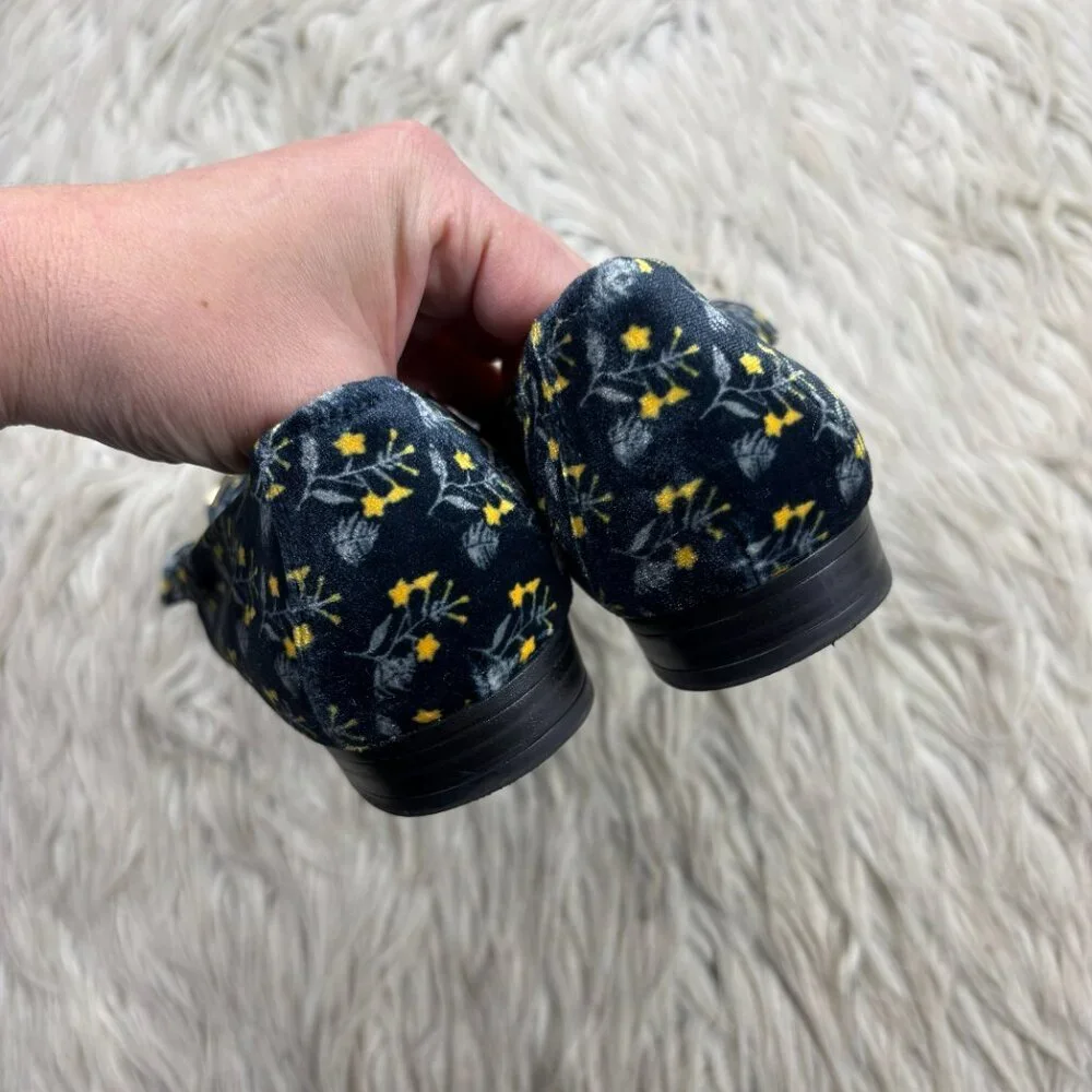 Cabi Floral Velvet‎ Horsebit Loafers